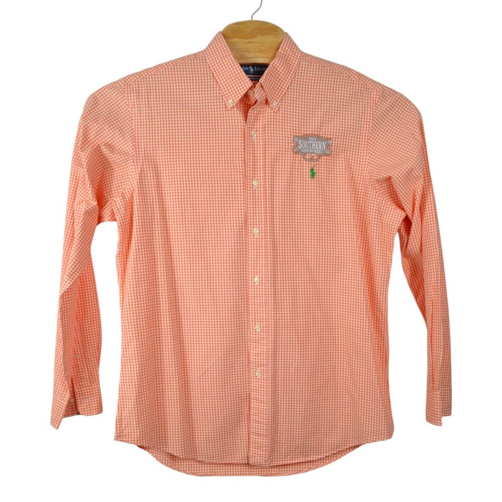 Ralph Lauren Gingham Shirt L – Orange Custom Fit